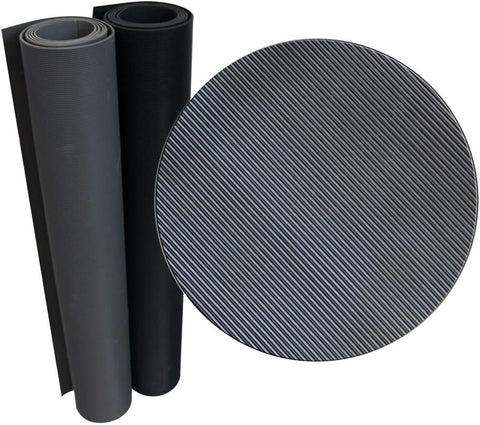 New 161 Sqft Fine Ribbed Rubber Sheet Flooring – 5FT x 32.8FT Anti - Slip Industrial Floor Mat Roll DRF350F - with | Sold by Uncle Wiener's Wholesale