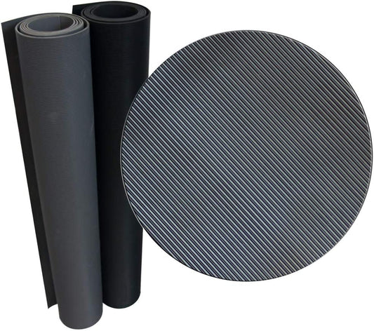 New 161 Sqft Fine Ribbed Rubber Sheet Flooring – 5FT x 32.8FT Anti - Slip Industrial Floor Mat Roll DRF350F - with | Sold by Uncle Wiener's Wholesale
