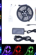Multicolor RGB LED strip light 16.4 ft with IP65 waterproofing
Remote-controlled LED strip light for bedroom or patio
Flexible waterproof LED lighting strip with remote