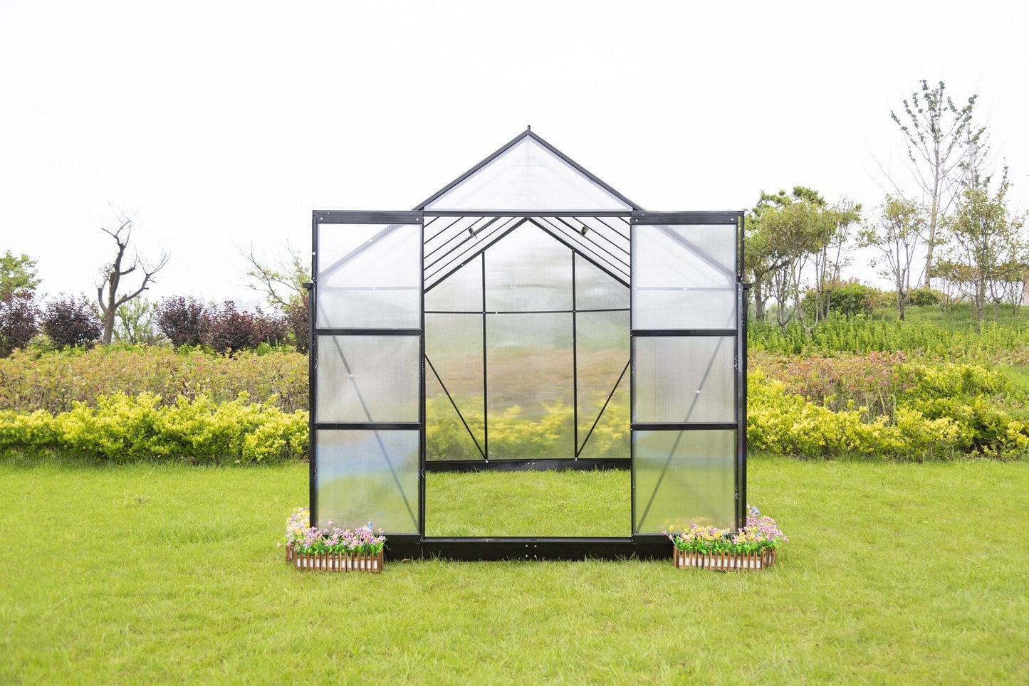 NEW 16.5 FT , 12 FT , 8.5 FT POLYCARBONATE GREENHOUSE - with 16.5 FT X 8.35 FT | Sold by Uncle Wiener's Wholesale