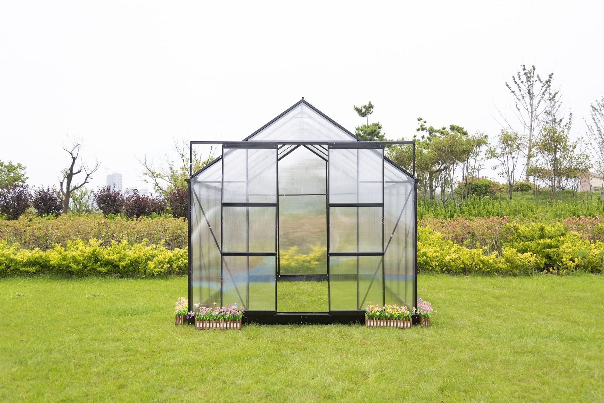 NEW 16.5 FT , 12 FT , 8.5 FT POLYCARBONATE GREENHOUSE - with 16.5 FT X 8.35 FT | Sold by Uncle Wiener's Wholesale