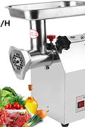 175KG Commercial Meat Grinder – 1HP Stainless Steel Unit front view
Grinder body and motor housing – stainless steel construction
Meat processing demonstration with grinder accessories
Grinding pork, fish, ginger with 710TK12 meat grinder