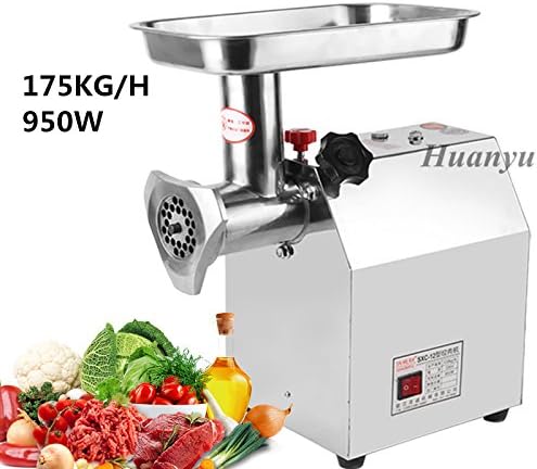 175KG Commercial Meat Grinder – 1HP Stainless Steel Unit front view
Grinder body and motor housing – stainless steel construction
Meat processing demonstration with grinder accessories
Grinding pork, fish, ginger with 710TK12 meat grinder