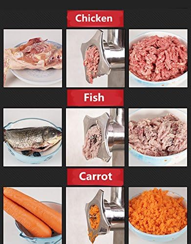 175KG Commercial Meat Grinder – 1HP Stainless Steel Unit front view
Grinder body and motor housing – stainless steel construction
Meat processing demonstration with grinder accessories
Grinding pork, fish, ginger with 710TK12 meat grinder