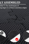 Black EVA foam puzzle mats – 18 pcs interlocking set
Interlocking foam gym flooring in the home workout room
Close-up of EVA foam tile texture and thickness
Waterproof gym mat floor tiles arranged in a 6 ft x 3 ft area
Protective EVA floor mat tiles are used under gym equipment