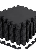 Black EVA foam puzzle mats – 18 pcs interlocking set
Interlocking foam gym flooring in the home workout room
Close-up of EVA foam tile texture and thickness
Waterproof gym mat floor tiles arranged in a 6 ft x 3 ft area
Protective EVA floor mat tiles are used under gym equipment