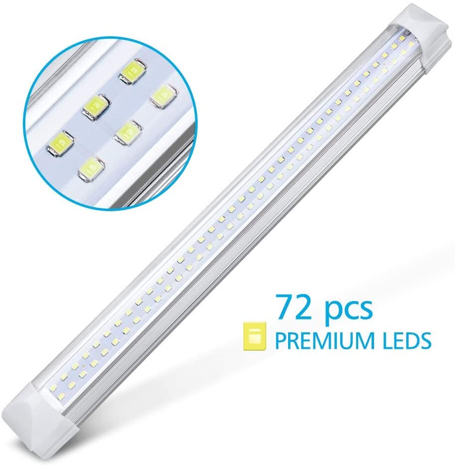 New (2) 13.5 - Inch 72 LED 12V Interior Trailer RV Light with Switch – Model 52813 - with | Sold by Uncle Wiener's Wholesale