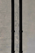 Steel wrought iron entry post 9.84 ft height front view
Heavy-duty driveway gate post with mounting brackets
Rust-resistant fence entry gate post set in black and gray