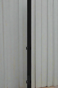 Steel wrought iron entry post 9.84 ft height front view
Heavy-duty driveway gate post with mounting brackets
Rust-resistant fence entry gate post set in black and gray