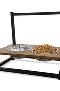 New 2 - Bowl Elevated Dog & Cat Raised Pet Feeder – Adjustable Height, Non - Slip Design 257105 - with | Sold by Uncle Wiener's Wholesale