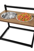 New 2 - Bowl Elevated Dog & Cat Raised Pet Feeder – Adjustable Height, Non - Slip Design 257105 - with | Sold by Uncle Wiener's Wholesale