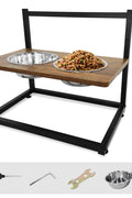 New 2 - Bowl Elevated Dog & Cat Raised Pet Feeder – Adjustable Height, Non - Slip Design 257105 - with | Sold by Uncle Wiener's Wholesale