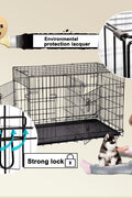 "Heavy-Duty 2-Door Folding Dog Crate with Tray - Pet Safety Metal Cage"

"Portable Metal Dog Crate for Training, Travel, and Home Use"

"Secure and Durable Folding Dog Kennel with Removable Tray"