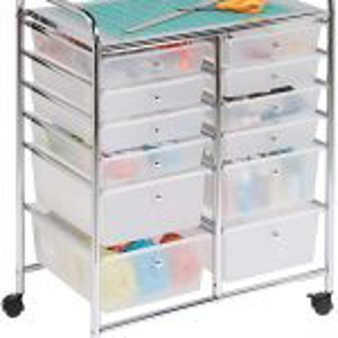 2-drawer rolling cart organizer front view
12-drawer storage trolley side angle
caster wheel for mobile cart
drawer organizer with supplies
rolling cart used in home office or studio