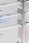 2-drawer rolling cart organizer front view
12-drawer storage trolley side angle
caster wheel for mobile cart
drawer organizer with supplies
rolling cart used in home office or studio