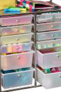 2-drawer rolling cart organizer front view
12-drawer storage trolley side angle
caster wheel for mobile cart
drawer organizer with supplies
rolling cart used in home office or studio
