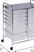 2-drawer rolling cart organizer front view
12-drawer storage trolley side angle
caster wheel for mobile cart
drawer organizer with supplies
rolling cart used in home office or studio