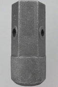 Heavy-duty 2" hex female auger bit repair hub – front angle
Cast alloy auger hub with dual pin holes – close-up
Weld-on auger adapter – side profile
2" hex drive repair hub – ideal for post hole diggers