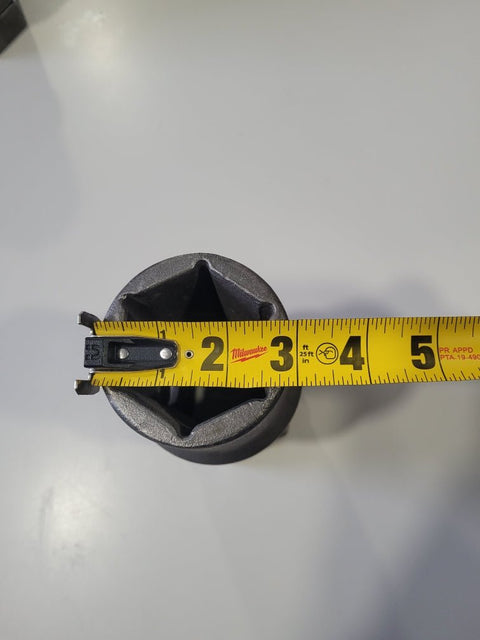 Heavy-duty 2" hex female auger bit repair hub – front angle
Cast alloy auger hub with dual pin holes – close-up
Weld-on auger adapter – side profile
2" hex drive repair hub – ideal for post hole diggers