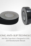 2 inch x 60 ft black anti-slip safety grip tape roll
heavy-duty adhesive grip tape for indoor and outdoor steps
traction safety tape for trailers, stairs, and ramps