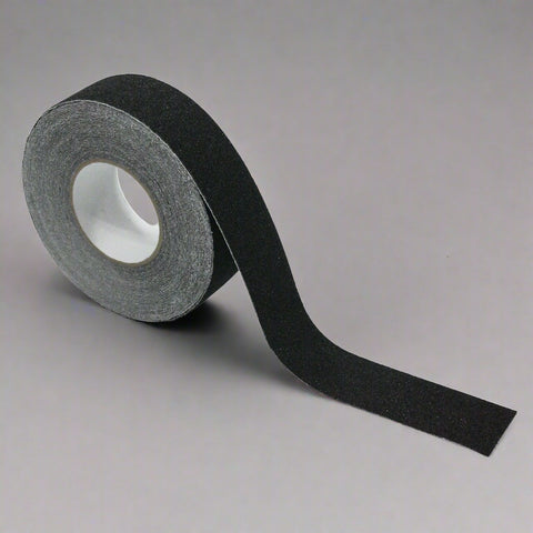 2 inch x 60 ft black anti-slip safety grip tape roll
heavy-duty adhesive grip tape for indoor and outdoor steps
traction safety tape for trailers, stairs, and ramps
