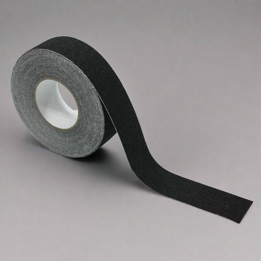 2 inch x 60 ft black anti-slip safety grip tape roll
heavy-duty adhesive grip tape for indoor and outdoor steps
traction safety tape for trailers, stairs, and ramps