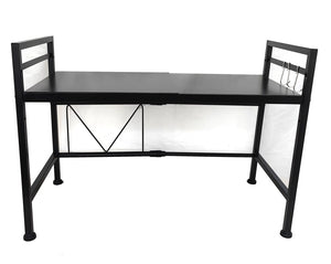 New 2-Layer Extendable Horizontal Microwave Oven Rack – Adjustable Space Saver Organizer ONKS1213