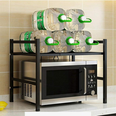 New 2 - Layer Extendable Horizontal Microwave Oven Rack – Adjustable Space Saver Organizer ONKS1213 - with | Sold by Uncle Wiener's Wholesale