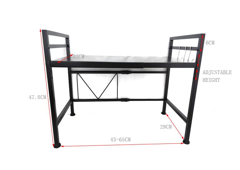 New 2 - Layer Extendable Horizontal Microwave Oven Rack – Adjustable Space Saver Organizer ONKS1213 - with | Sold by Uncle Wiener's Wholesale