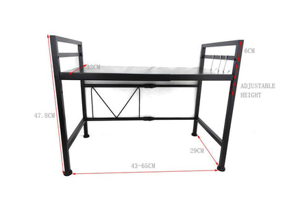 New 2 - Layer Extendable Horizontal Microwave Oven Rack – Adjustable Space Saver Organizer ONKS1213 - with | Sold by Uncle Wiener's Wholesale