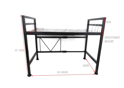 New 2 - Layer Extendable Horizontal Microwave Oven Rack – Adjustable Space Saver Organizer ONKS1213 - with | Sold by Uncle Wiener's Wholesale
