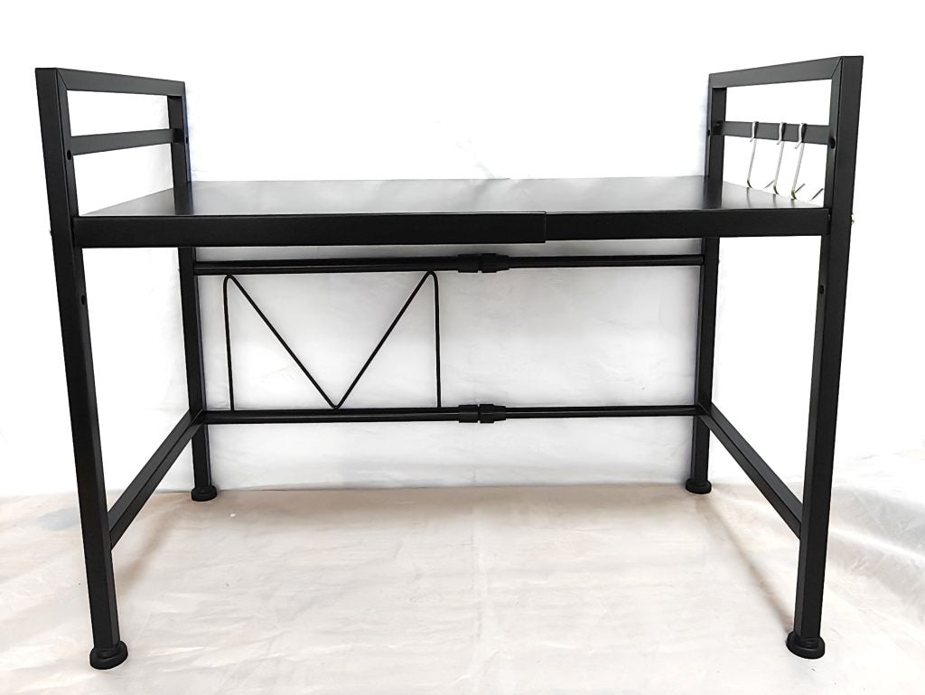 New 2 - Layer Extendable Horizontal Microwave Oven Rack – Adjustable Space Saver Organizer ONKS1213 - with | Sold by Uncle Wiener's Wholesale