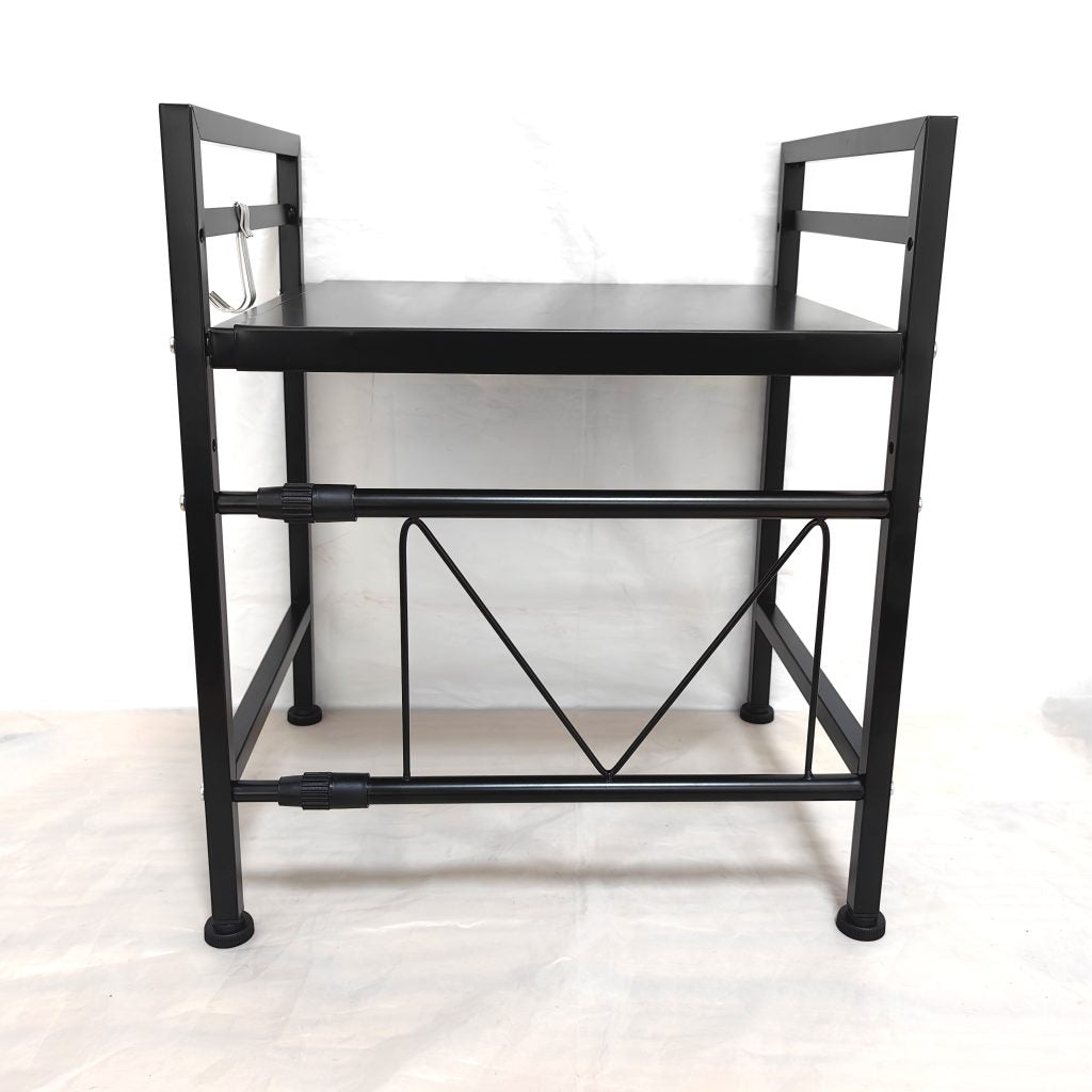 New 2 - Layer Extendable Horizontal Microwave Oven Rack – Adjustable Space Saver Organizer ONKS1213 - with | Sold by Uncle Wiener's Wholesale