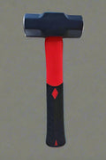 Heavy-duty fiberglass sledge hammer with red and black grip

Full view of 2 LB demolition hammer with steel head

10 LB sledgehammer for construction and demolition

Shock-absorbing fiberglass handle on heavy-duty hammer

Steel head sledgehammer for driving stakes and breaking concrete