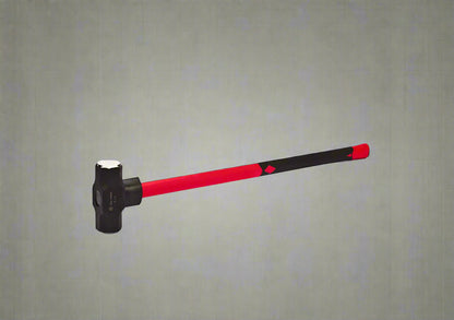 Heavy-duty fiberglass sledge hammer with red and black grip

Full view of 2 LB demolition hammer with steel head

10 LB sledgehammer for construction and demolition

Shock-absorbing fiberglass handle on heavy-duty hammer

Steel head sledgehammer for driving stakes and breaking concrete