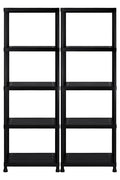 New 2 Pack 5 - Tier Heavy Duty Plastic Garage Shelving Units – Durable Storage Rack Organizer AMPSR06 - with | Sold by Uncle Wiener's Wholesale