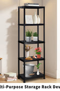 New 2 Pack 5 - Tier Heavy Duty Plastic Garage Shelving Units – Durable Storage Rack Organizer AMPSR06 - with | Sold by Uncle Wiener's Wholesale