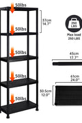 New 2 Pack 5 - Tier Heavy Duty Plastic Garage Shelving Units – Durable Storage Rack Organizer AMPSR06 - with | Sold by Uncle Wiener's Wholesale