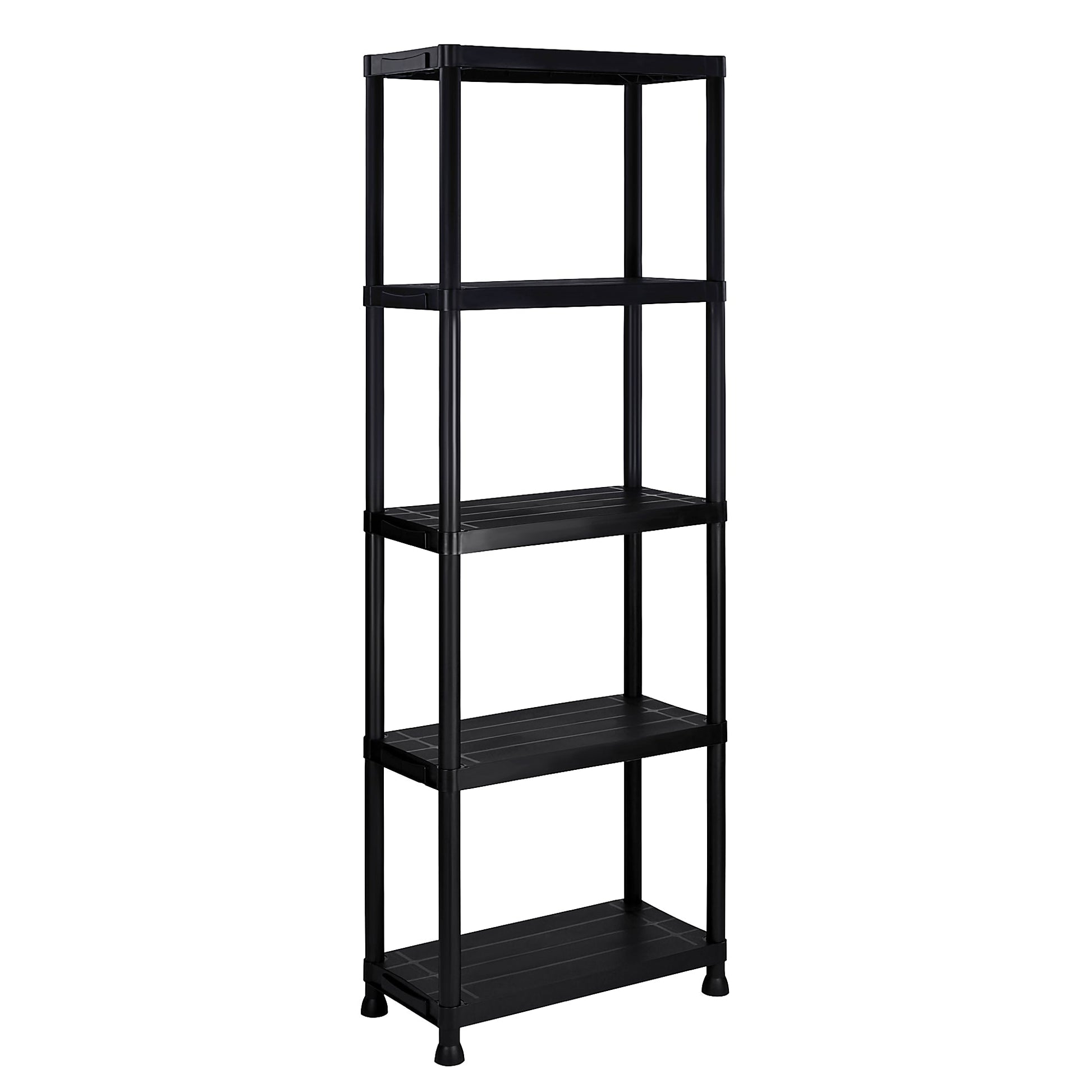 New 2 Pack 5 - Tier Heavy Duty Plastic Garage Shelving Units – Durable Storage Rack Organizer AMPSR06 - with | Sold by Uncle Wiener's Wholesale