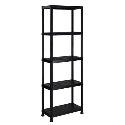 New 2 Pack 5 - Tier Heavy Duty Plastic Garage Shelving Units – Durable Storage Rack Organizer AMPSR06 - with | Sold by Uncle Wiener's Wholesale