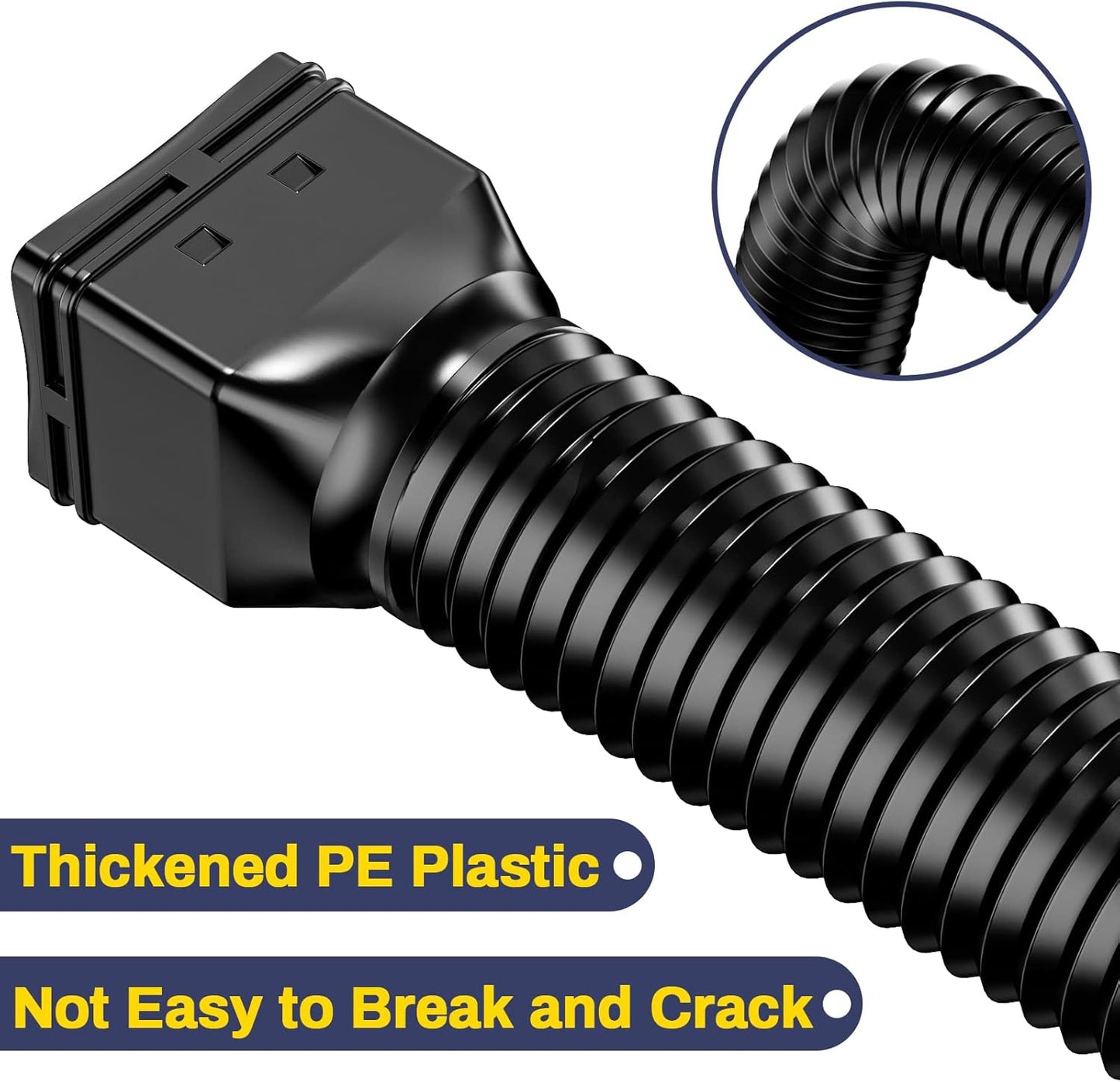 New 2 - Pack Gutter Downspout Extensions – Flexible Drainage TG2160 - with | Sold by Uncle Wiener's Wholesale