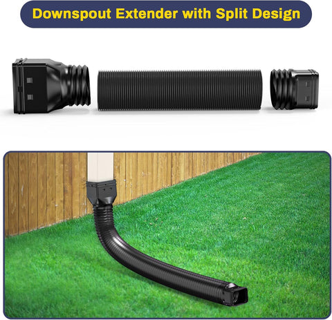 New 2 - Pack Gutter Downspout Extensions – Flexible Drainage TG2160 - with | Sold by Uncle Wiener's Wholesale
