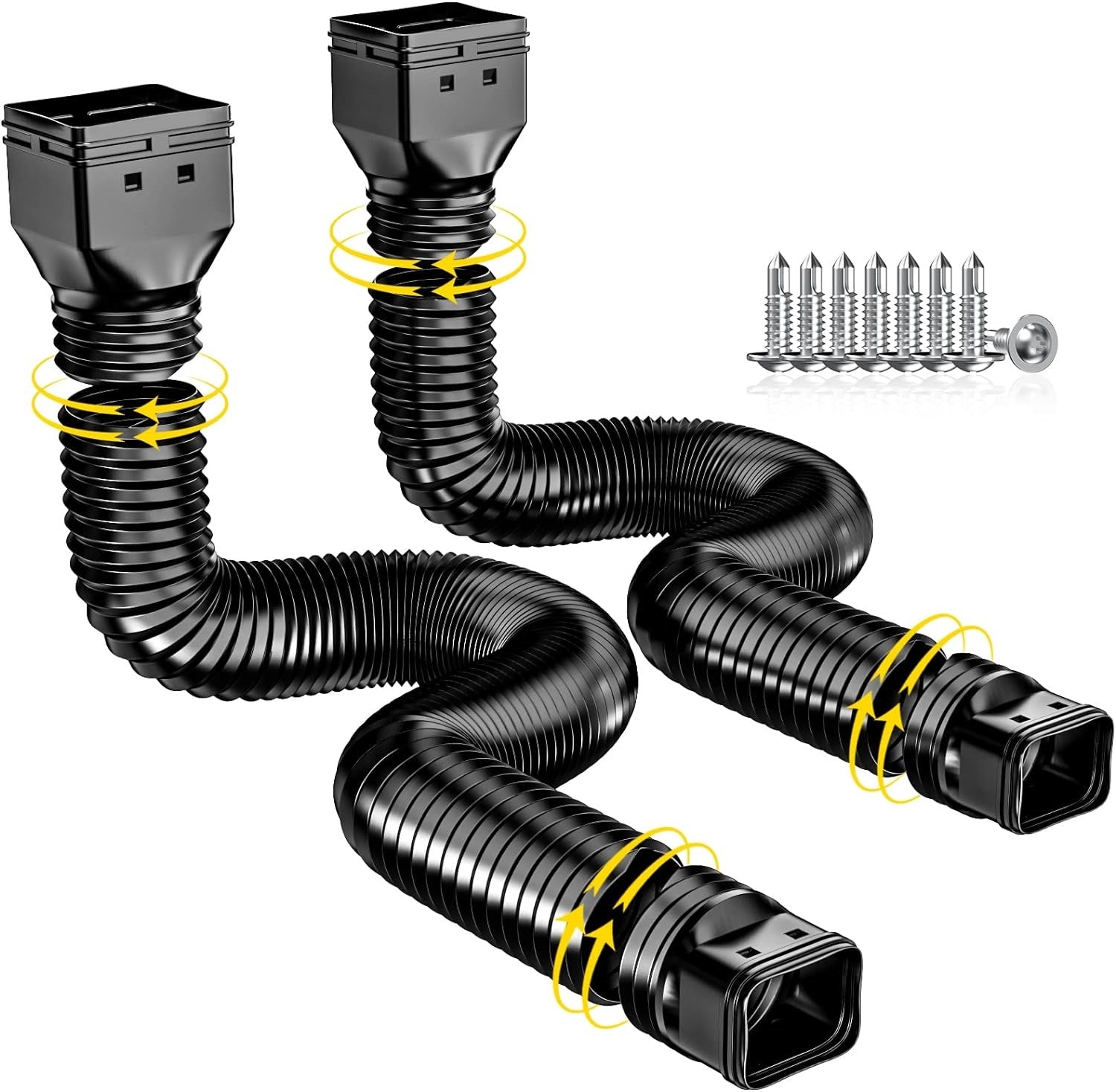 New 2 - Pack Gutter Downspout Extensions – Flexible Drainage TG2160 - with | Sold by Uncle Wiener's Wholesale