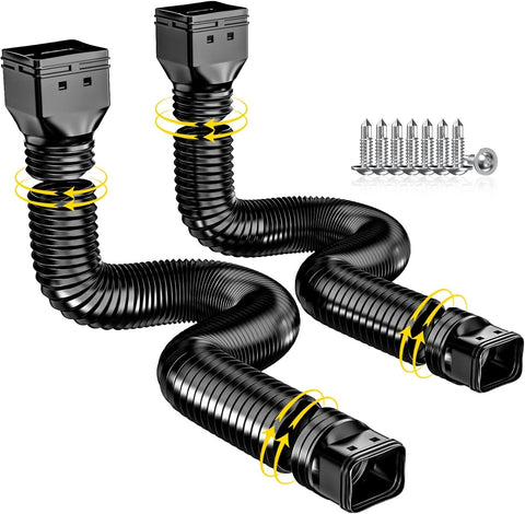New 2 - Pack Gutter Downspout Extensions – Flexible Drainage TG2160 - with | Sold by Uncle Wiener's Wholesale