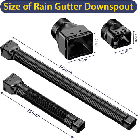 New 2 - Pack Gutter Downspout Extensions – Flexible Drainage TG2160 - with | Sold by Uncle Wiener's Wholesale