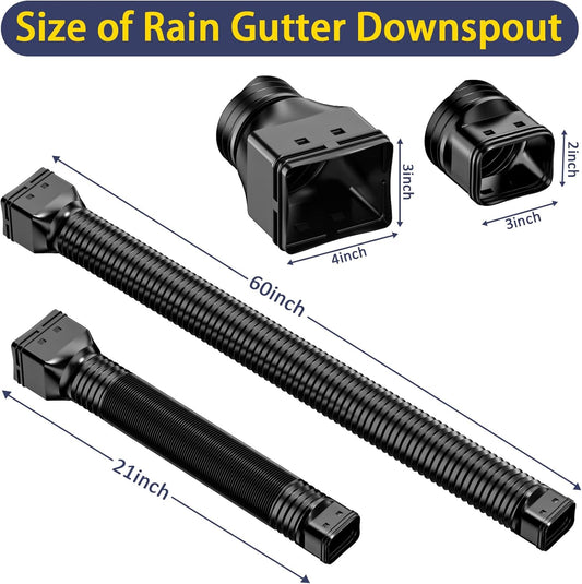 New 2 - Pack Gutter Downspout Extensions – Flexible Drainage TG2160 - with | Sold by Uncle Wiener's Wholesale