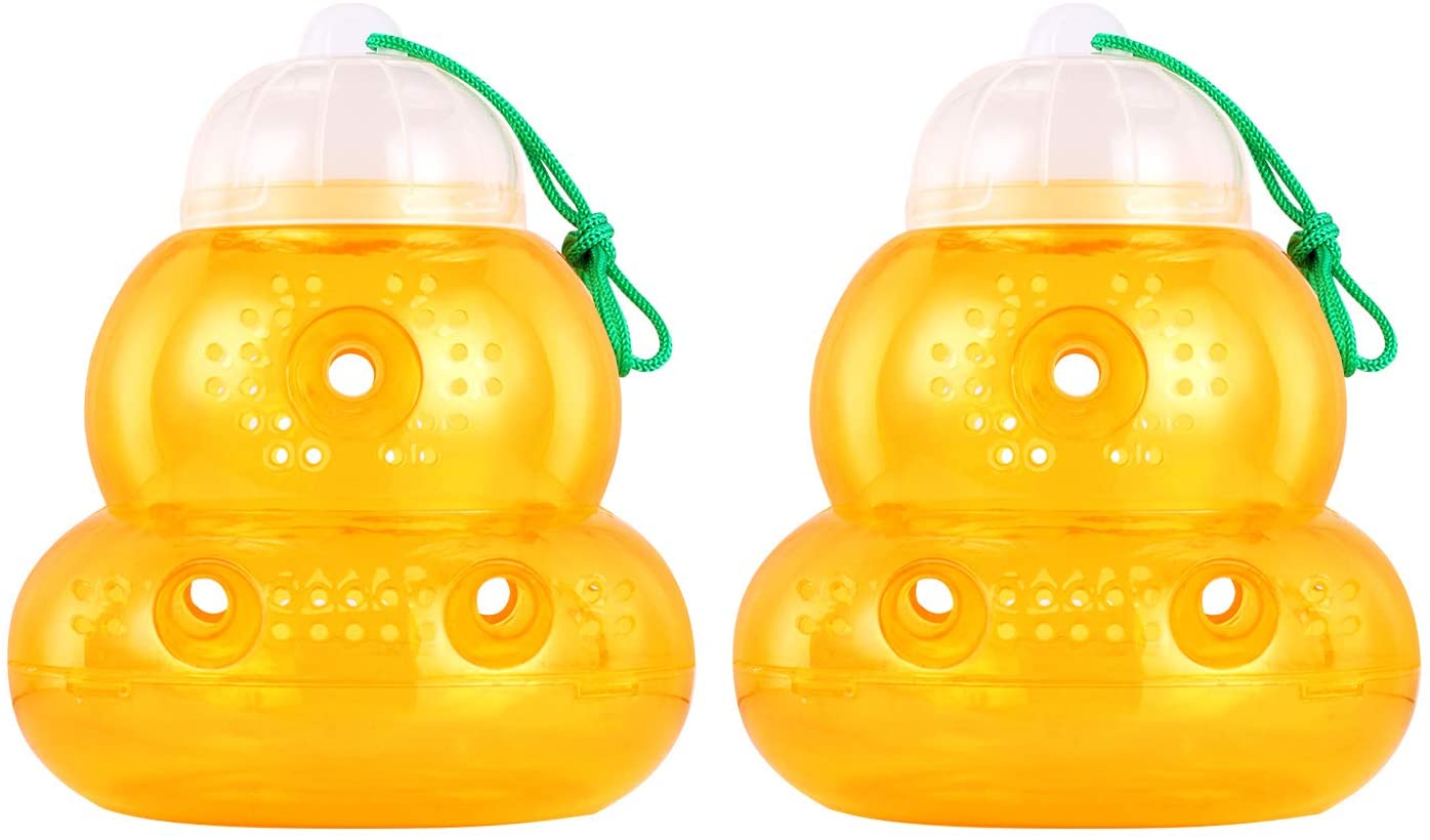 New 2 - Pack Plastic Wasp Traps for Hornets, Bees & Yellow Jackets – Effective Outdoor Pest Control 462021 - with | Sold by Uncle Wiener's Wholesale