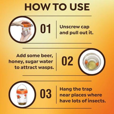 New 2 Pack Solar Powered Bee & Wasp Trap – Effective Insect Control, Eco - Friendly Pest Solution 2408163 - with | Sold by Uncle Wiener's Wholesale