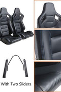Pair of universal black and red PU leather racing seats

Black and yellow adjustable racing seat for cars and trucks

Solid black bucket-style car seat – side view

Universal PU leather racing seat pair – reclining

Front view of ergonomic racing-style auto seats