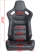 Pair of universal black and red PU leather racing seats

Black and yellow adjustable racing seat for cars and trucks

Solid black bucket-style car seat – side view

Universal PU leather racing seat pair – reclining

Front view of ergonomic racing-style auto seats
